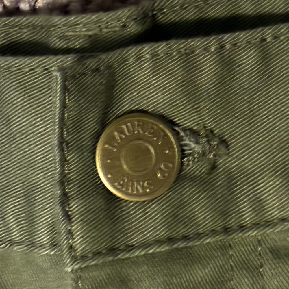 Lauren Ralph Lauren Classic Mid Calf Capri Pants Women’s Sz 10 Olive Green - Picture 9 of 15